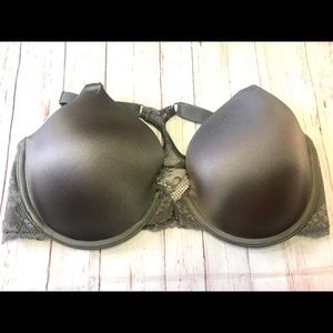 Gray maidenform lace racerback bra 34 DD